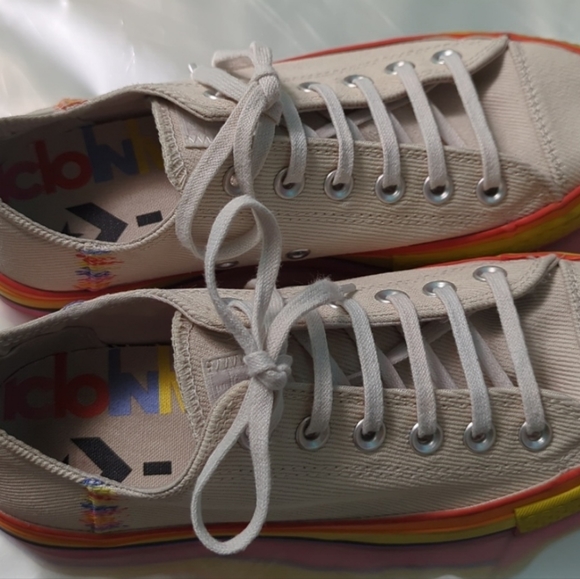 Converse Chuck Taylor All Star Lift Low Rainbow Vintage 🌈 White size 7 - Picture 8 of 16